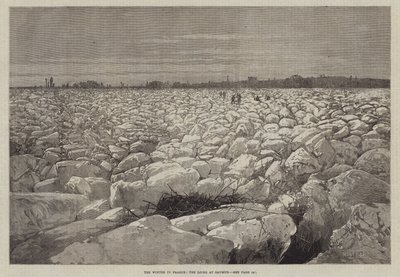 El Invierno en Francia, el Loira en Saumur de Charles Auguste Loye